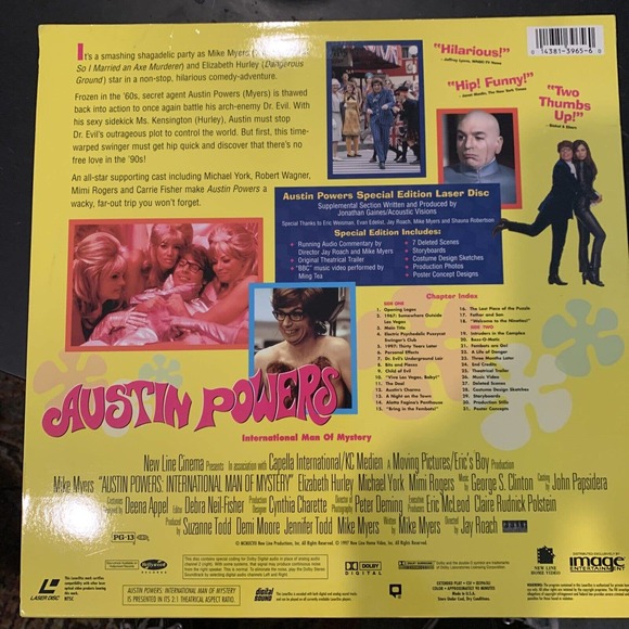 Austin Powers (New Line Cinema, 1997) Laserdisc Widescreen Special Edition LD - Picture 2 of 2